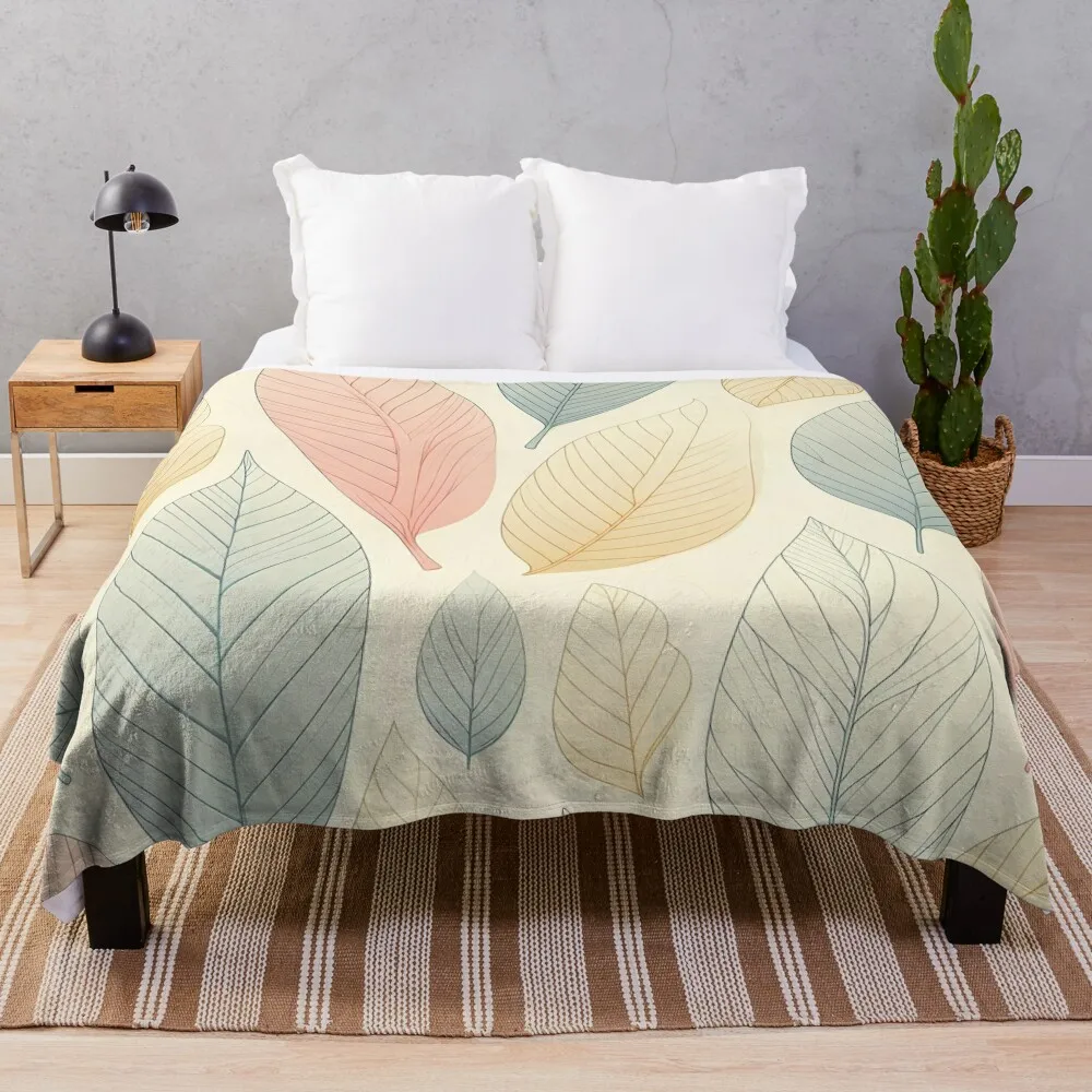 

Pretty leaf pattern. Throw Blanket Shaggy For Decorative Sofa Sofas Tourist Blankets