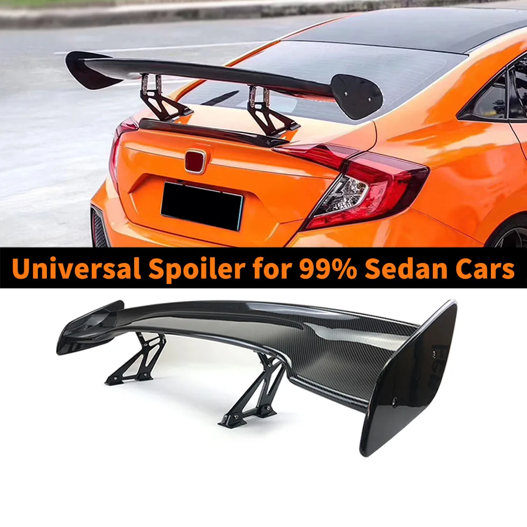 Carbon Fiber Hinten GT GTR Sport Spoiler Flügel Schwanz Air Deflektor Universal Für Honda BMW Toyota Mercedes Audi Auto Tuning Styling