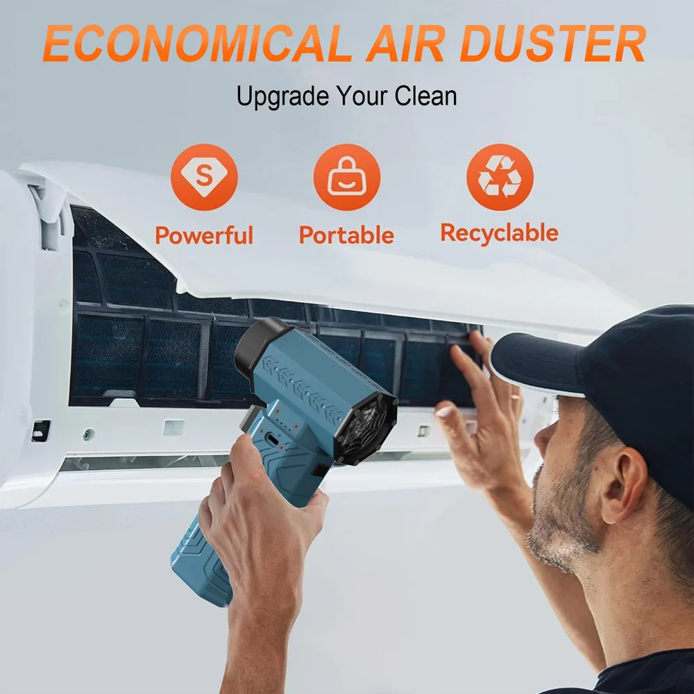 Caer Electric Air Blower Powerful 600g Thrust Mini Turbo Jet Violent Fan Adjustable Wind Speed Brushless Motor Car Dust Dryer image 5