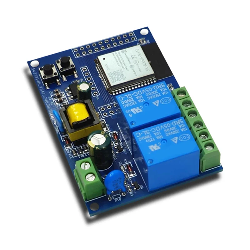Módulo de relé AA08-ESP32, módulo de relé Wifi Bluetooth de doble canal, placa de desarrollo secundaria ESP32-WROOM para Arduino