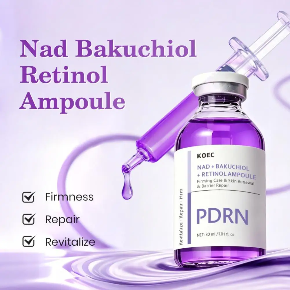 30ml PDRN Revitalize Renewal Facial Care NAD + Bakuchiol Retinol Ampoule Firming Skin Barrier Repair Serum Korean Brand Essence