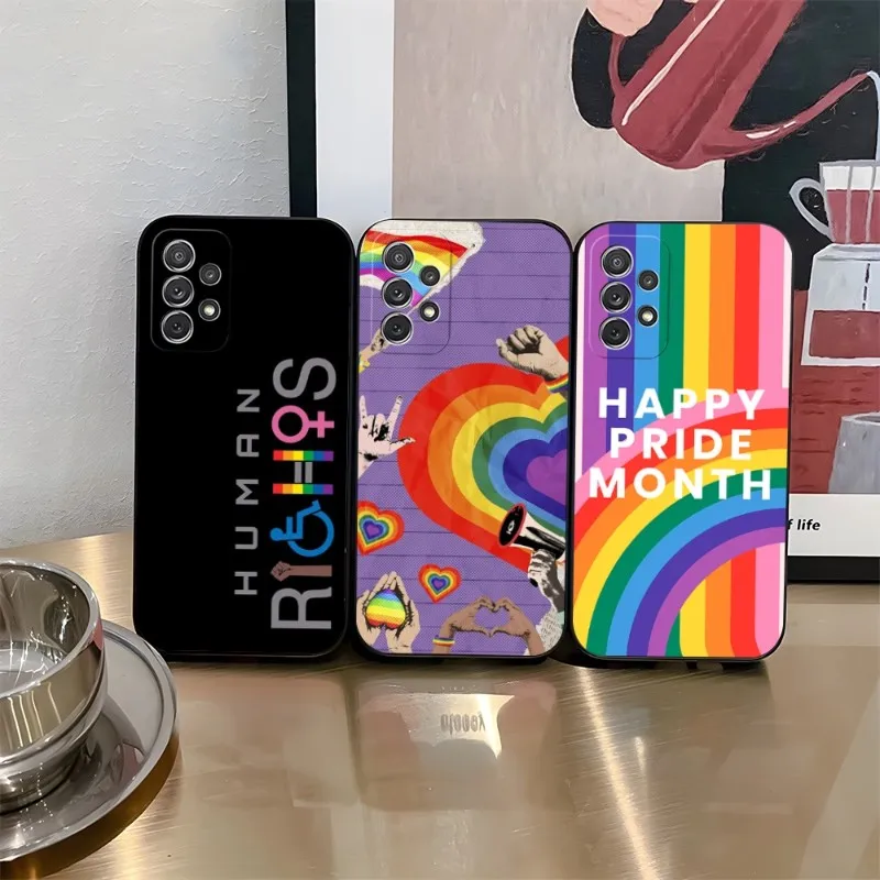 Equality Rainbow Pride Phone Case For Samsung A53 A51 A14 A34 A52 A50 A33 A13 A22 A31 A54 A03S A21 A81 A24 Silicone Back Cover