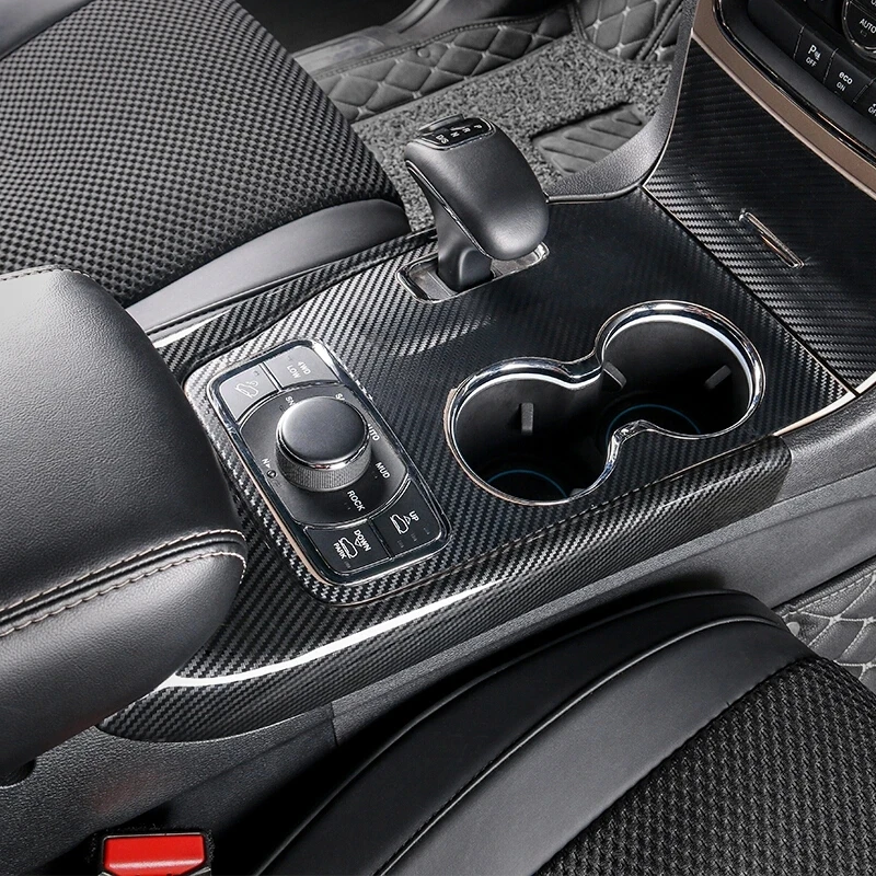 For Jeep Grand Cherokee 2014-2018 ABS carbonfiber interior Accessories Car gear shift Gearbox outer frame Decoration Cover Trim