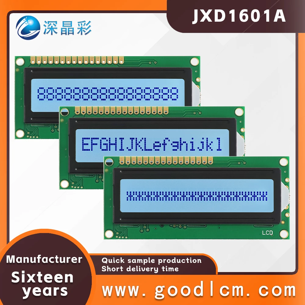 high standard character screen Russian language dot matrix LCD display screen JXD1601A STN Gray Positive LCM display module