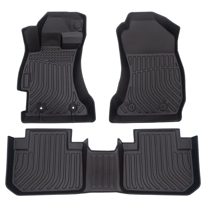 

3D Floor Mats for 2014-2018 Subaru Forester Black Rubber TPE All Weather Liners United States