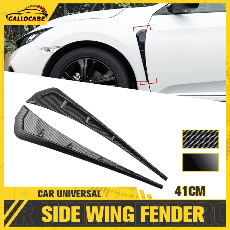 

1Pair Universal Blade Fender Flares Side Wing Decoration Air Vent Hood Intake Mudguard Shark Gills Trim ForHonda ForBenz ForBWM