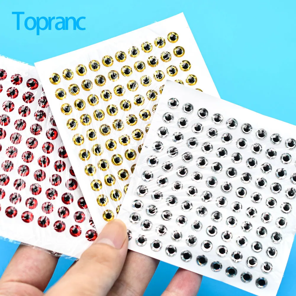 Multi Color Realistic Fish Eyes Sticker Self-adhesive 3D Epoxy Eyes For Crankbait Minnow Lure Making DIY Fishing Bait Parts