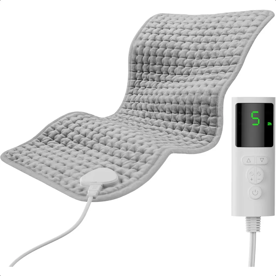 

Грелка для спины, шеи, плеч, менструальных судорог, 9 режимов нагрева, автоматическое отключение, быстрый нагрев, 12 дюймов, 24 дюйма, Veetlike Fabric Moonlit V