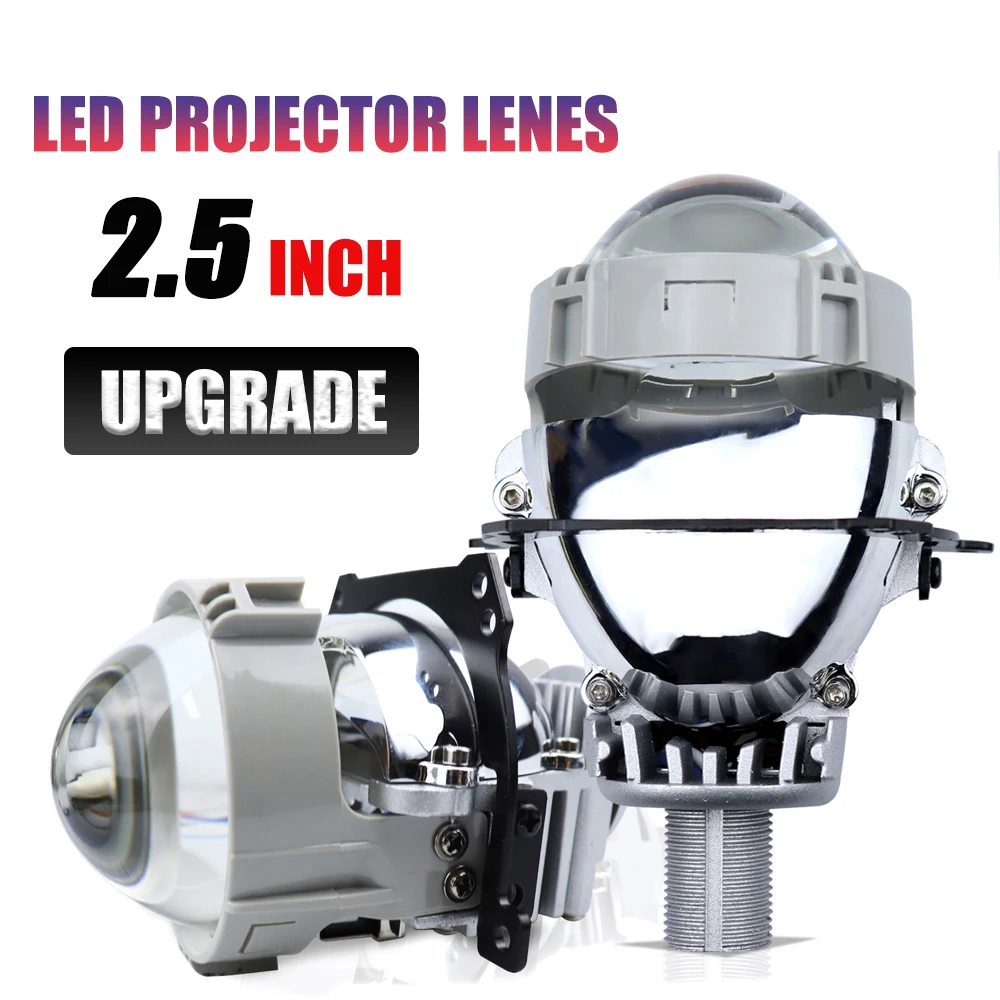 2.5 Inch Bi Led Lens 19420LM H4 H7 9005 9006 LED Projector Lenes Headlight 6000K High Low Beam Car Motorcycle Retrofit Lamp  12V