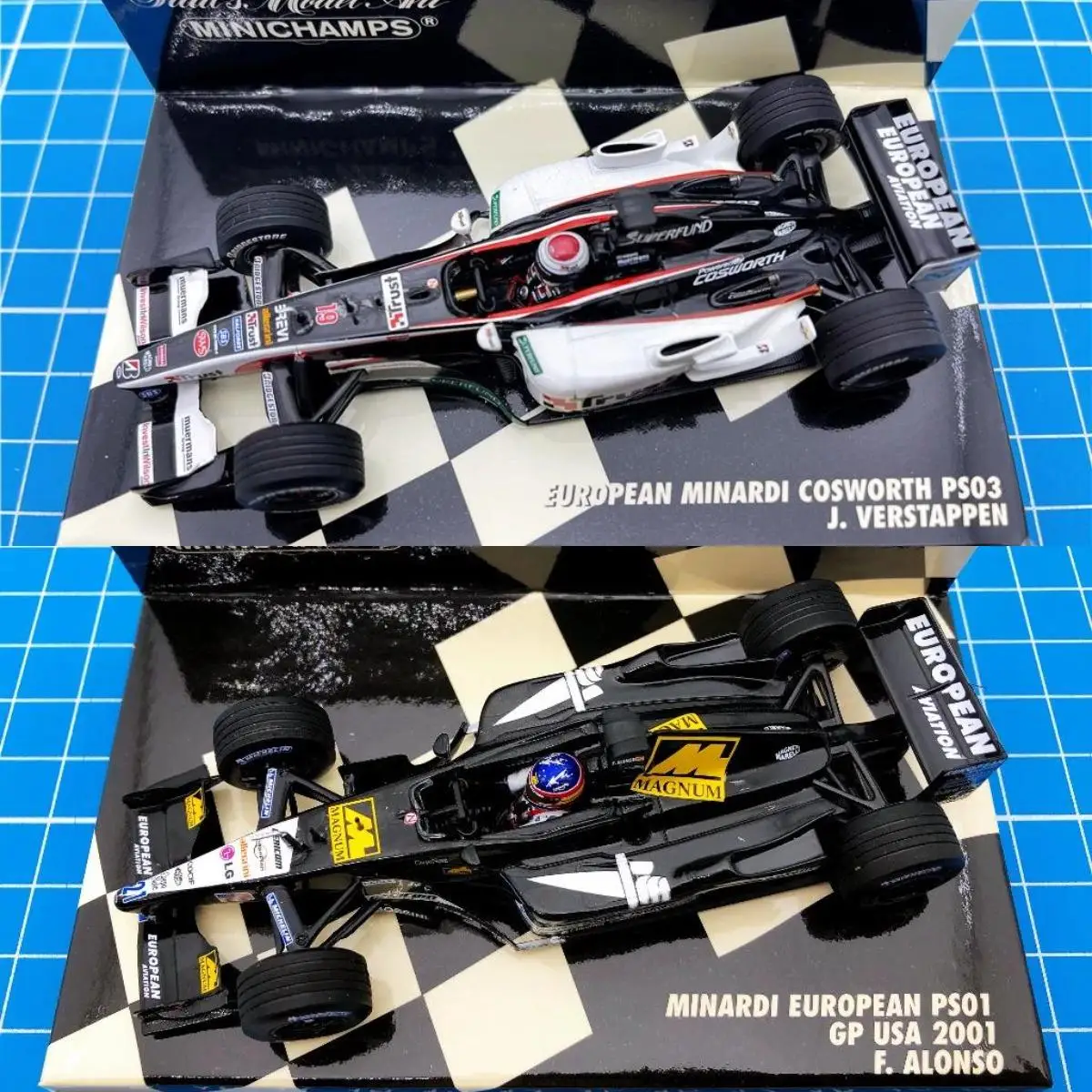 Minichamps 1:43 F1 PS01 PS03 Alonso Verstappen Simulation Limited Edition Resin Metal Static Car Model Toy Gift