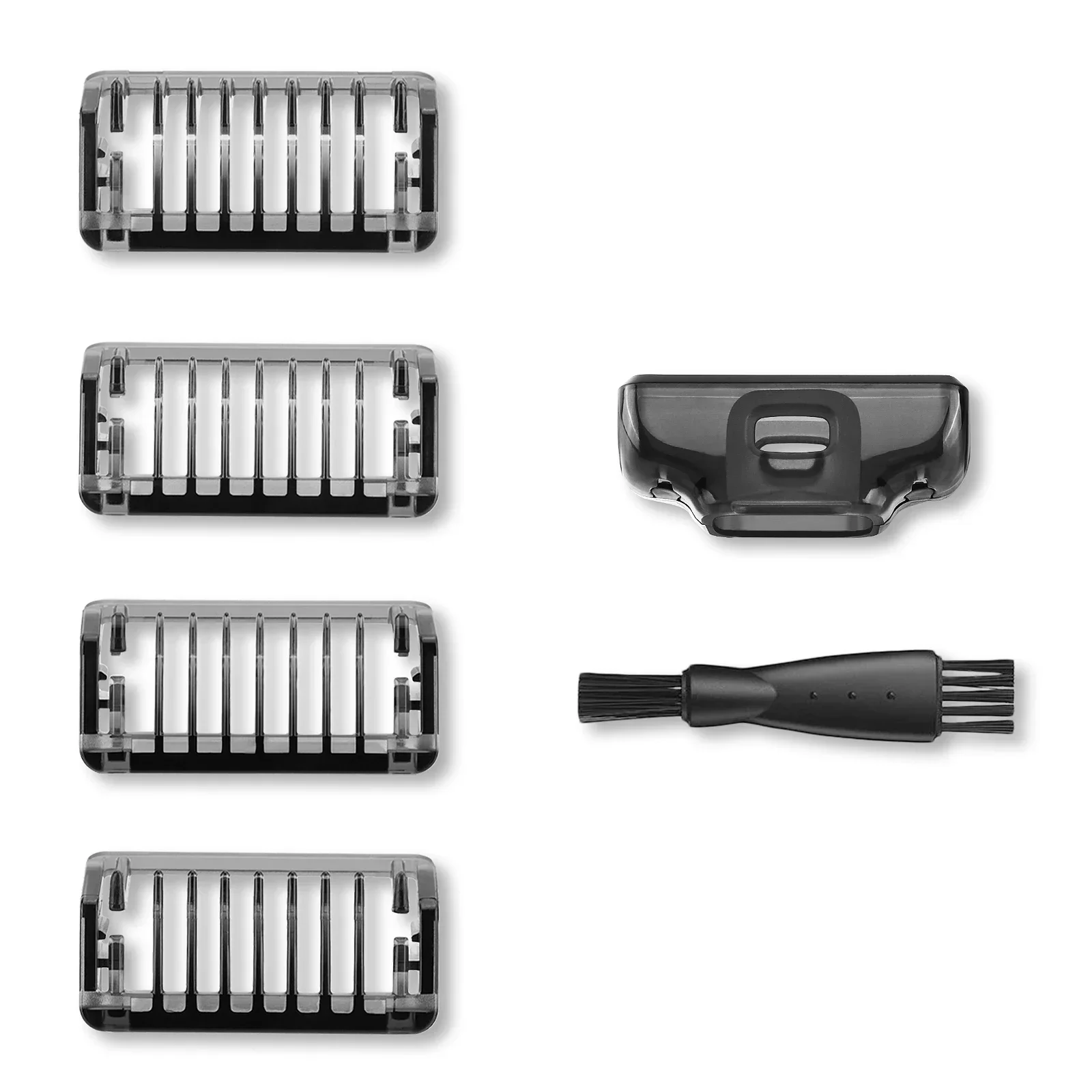 

4 Pcs Shaver Replacement Heads Efficiency Guide Comb Attachment for QP2520/2530/2620/2630/6510/6520/6530 Hybrid Electric Trimmer