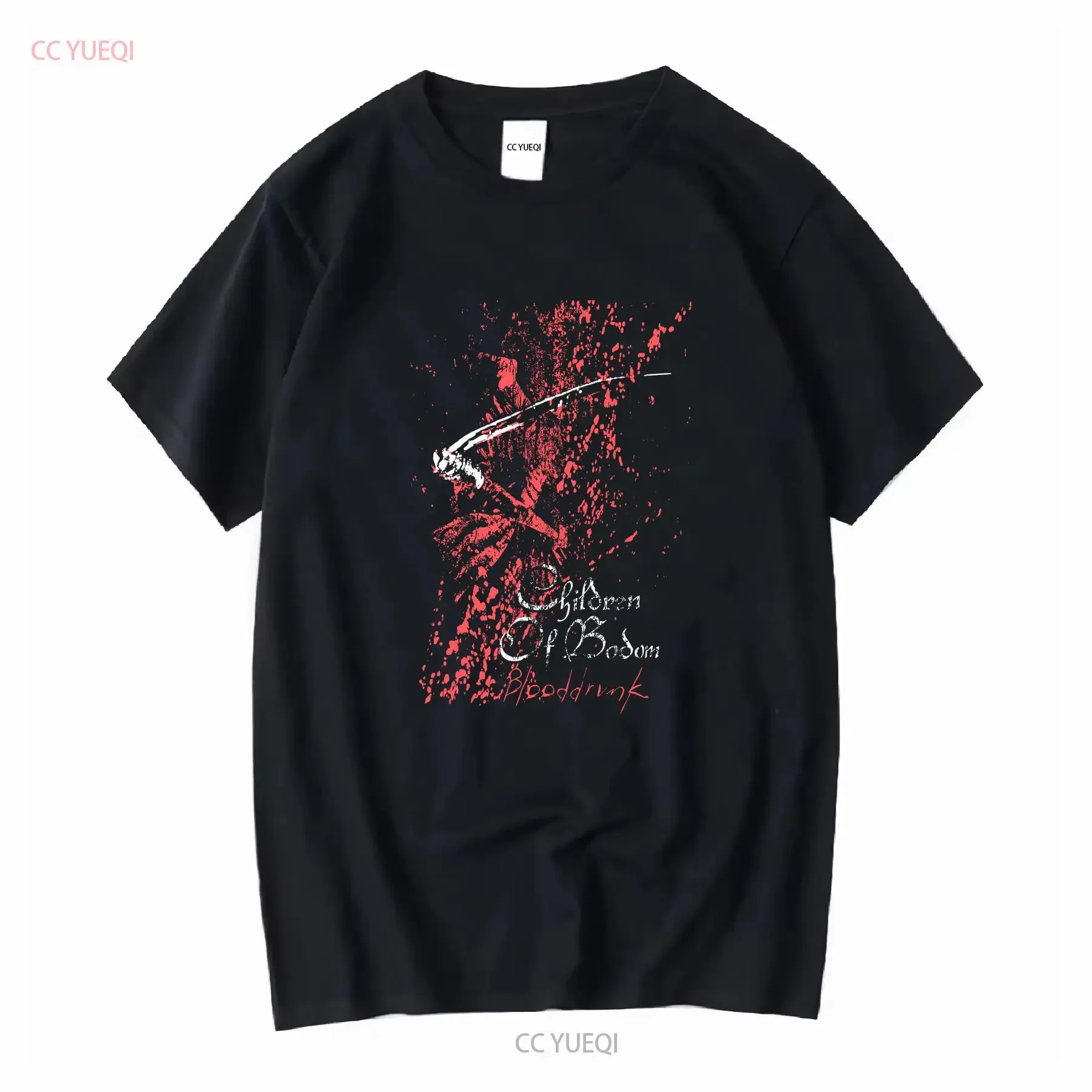 Children of Bodom Reaper Blade Black Cotton T Shirt Reprint S 5XL KH5381 vintage Washed Stylish designer clothes Slightly