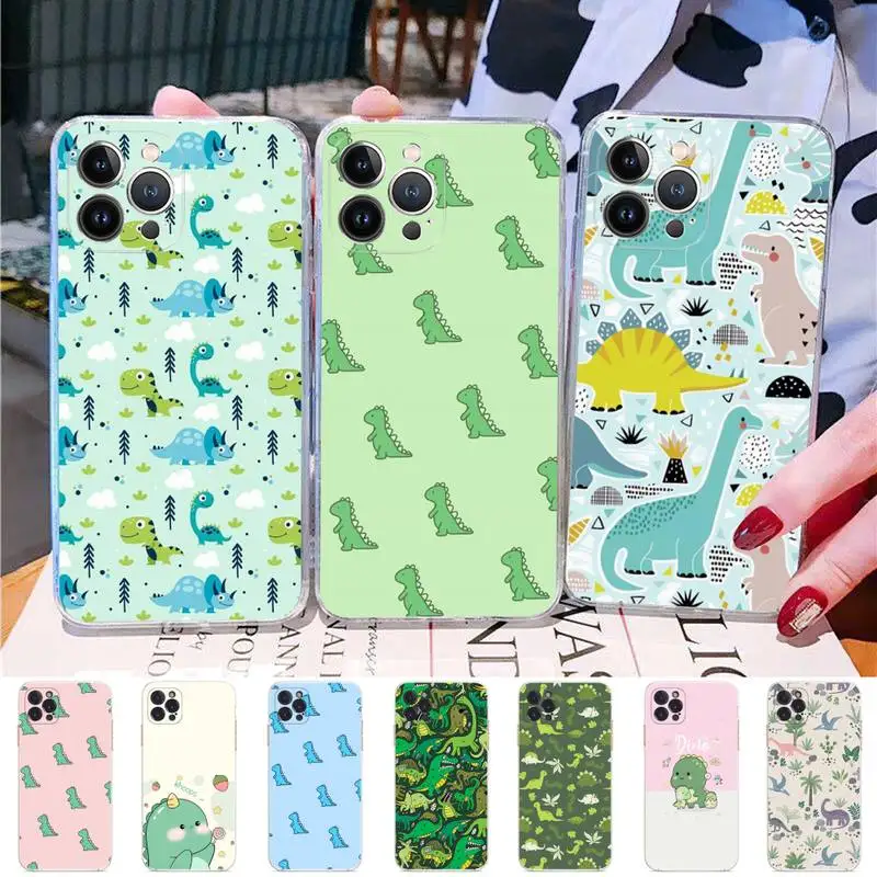 

Cute Animal Dinosaur Phone Case For iPhone 14 11 12 13 Mini Pro XS Max Cover 6 7 8 Plus X XR SE 2020 Funda Shell