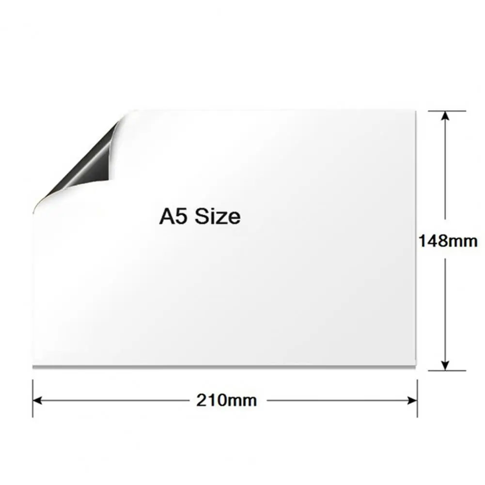 Whiteboard Folha Auto-Adesivo Ímã Decalque Memo Flexível Whiteboard Magnético Adesivo para Casa A5 Whiteboard Folha