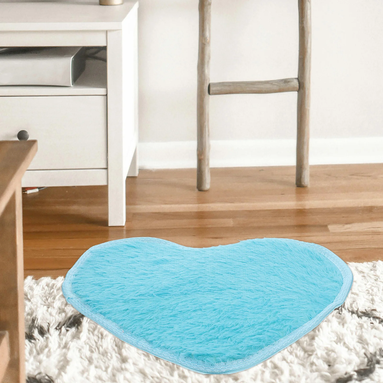 

Heart Shaped Area Rug 30x40cm Soft Floor Mat for Bedroom Home Decor Natural Touch Comfortable Carpet Floor Mat
