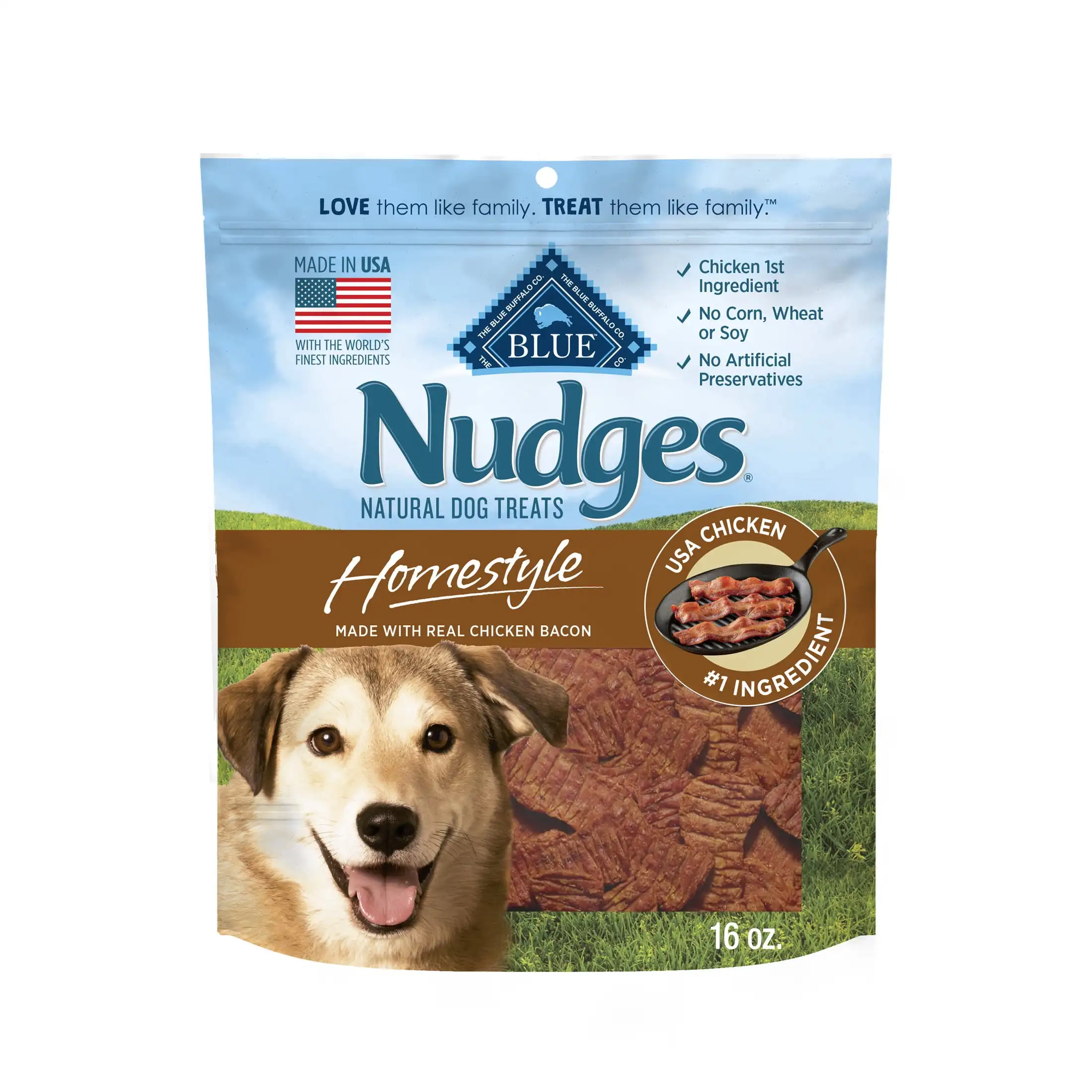 

Nudges Homestyle Natural Dog Treats Made with Real Chicken, 16-oz. Bag