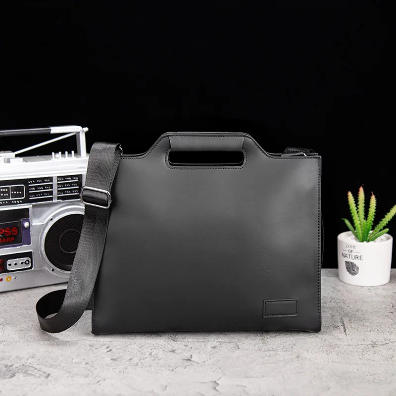 Men Handbag Leather Shoulder Youth Crossbody Luxury Brand Men's Casual Business Briefcase Simple Design Messenger Briefcases