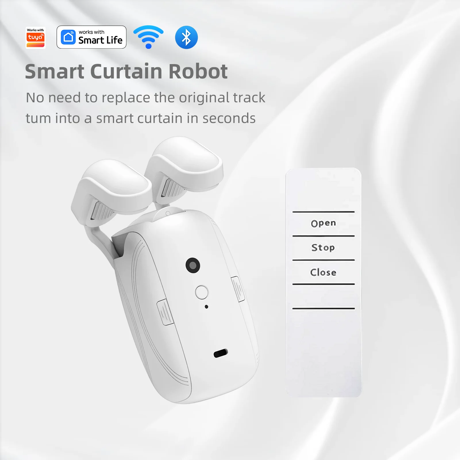 Ouvre-Rideau existent Intelligent, Électronique pour Roman R64., Bluetooth, avec Application/Minuterie