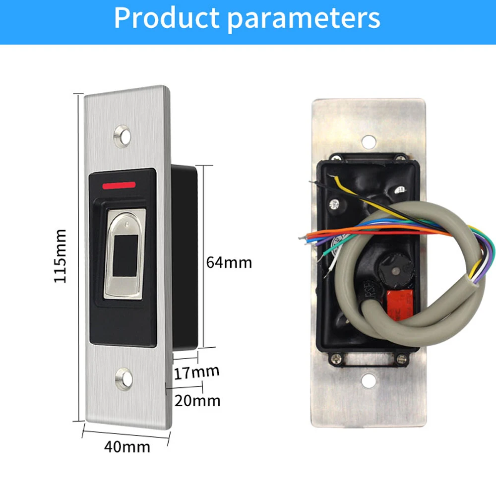 Metal Embedded Access Control 125Khz RFID 200 User Fingerprint Access Control System Wiegand input output  lP66 Waterproof