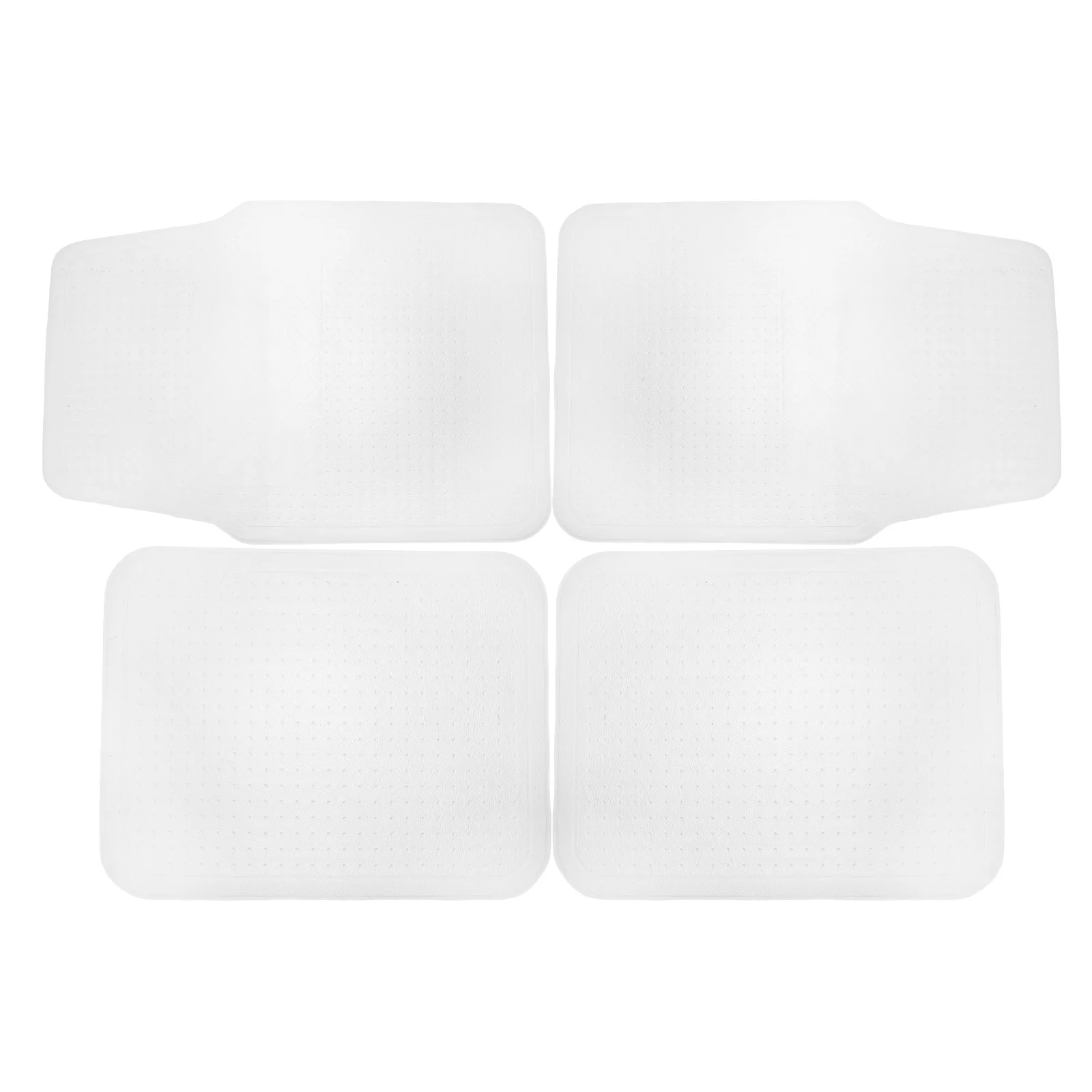 

4 Pieces Car Floor Mats PVC Transparent Non Slip Waterproof Automotive Floor Mats for Cars Trucks Vehicles