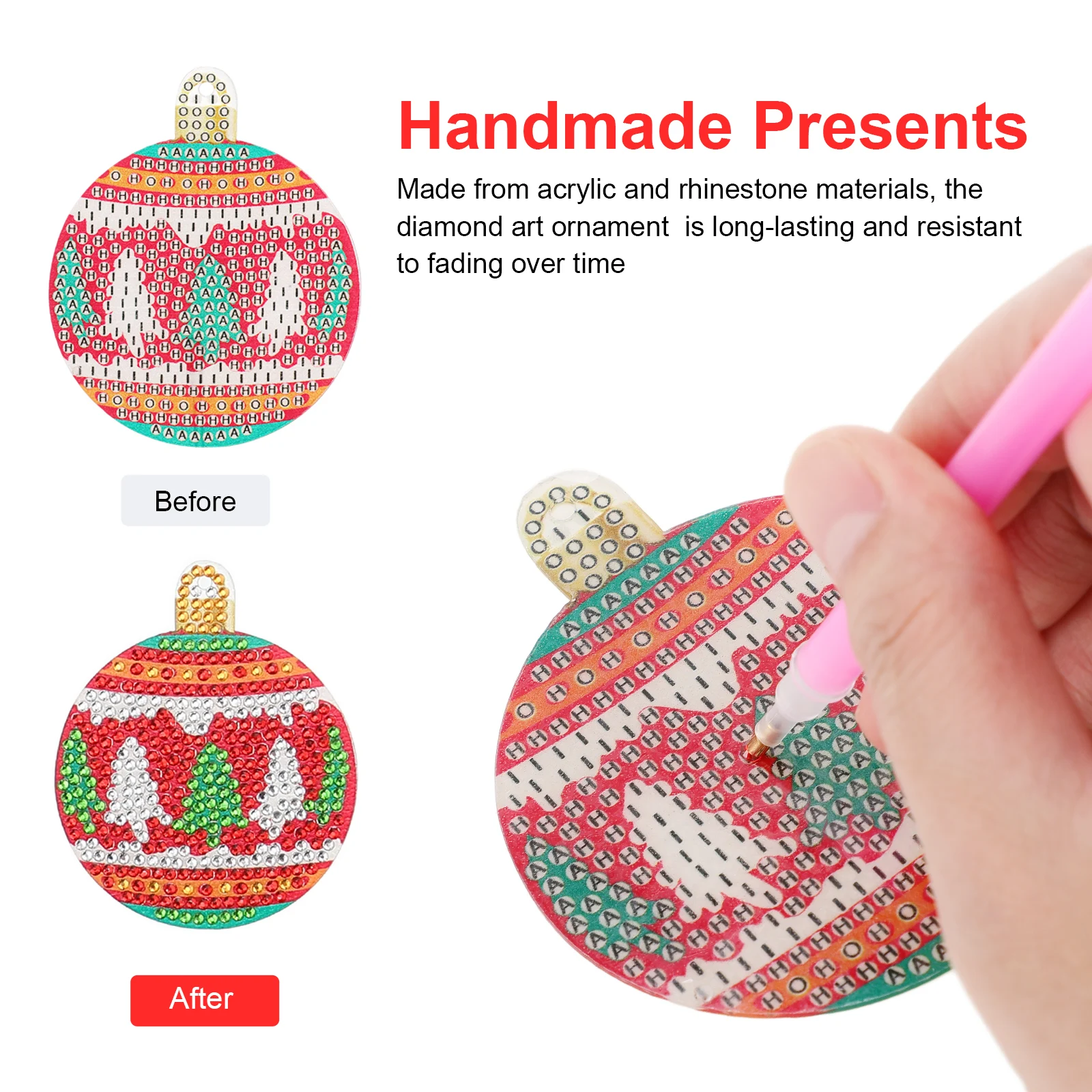 الماس الفن عيد الميلاد الحلي كيت 1 مجموعة المفاتيح الحرفية دهان داي ديكور هدية #2