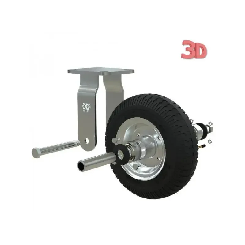 1 Pcs 8-Inch Inflatable Rubber Directional Wheel Caster for Hotel Service Garage Entrance Luggage Trolley Air Cart