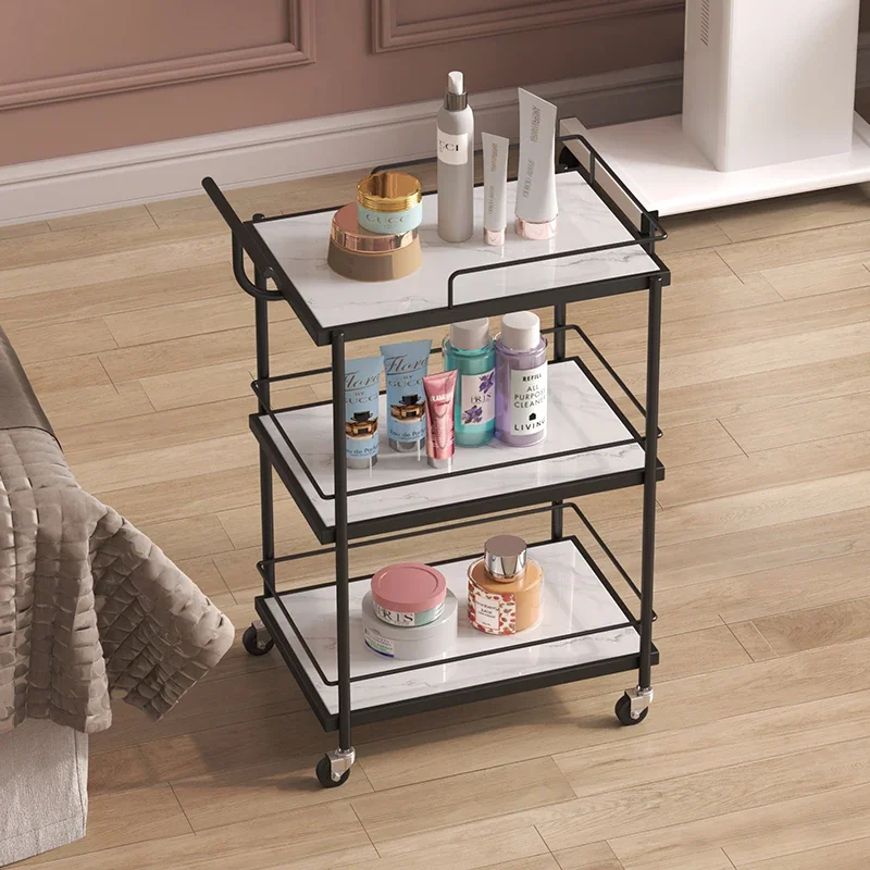 

Professional Gold Trolley Beauty Salon Aesthetic Portable Metal Salon Trolley Rolling Carritos Organizadores Salon Furniture