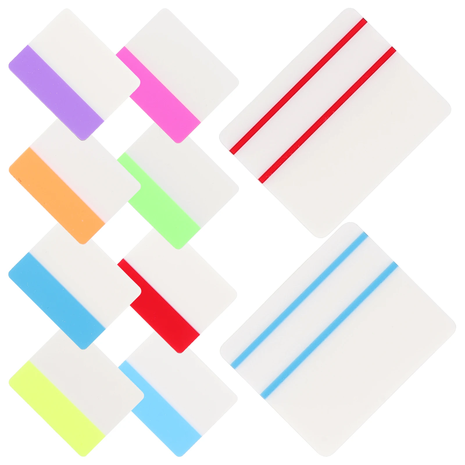 

10 Books Transparent Fluorescent Stickers Notepads Bulk Small Bookmarks