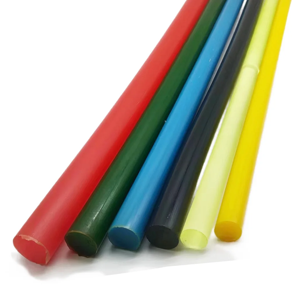 PU Polyurethane color solid stick Beef tendon stick elastic rubber rod  elastic rubber stick Urethane Elastic Plastic Sticks