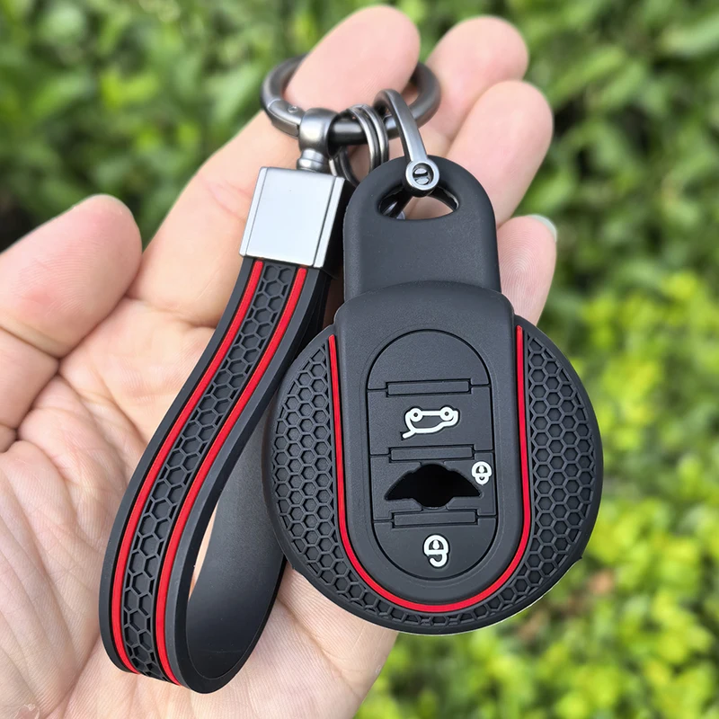 Silikon-Autoschlüsselhülle Schlüsselanhänger für BMW MINI COOPER S ONE JCW F54 F55 F56 F57 F60 CLUBMAN COUNTRYMAN Schlüsselgehäuse-Schutz
