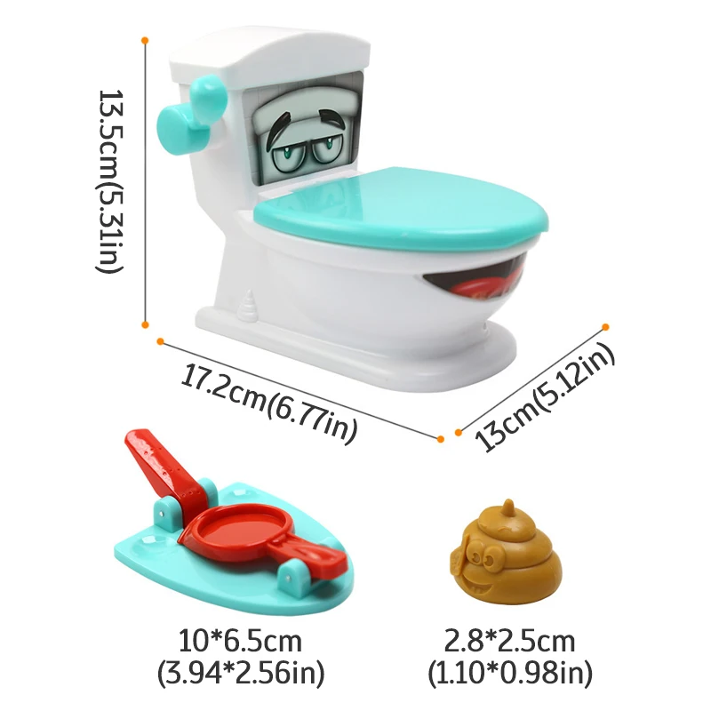 1 Set Poop Shooter Toy Funny Toilet Toy Family Party Relaxation Parent Child Interactive Game Tabletop PK Creative Catapult Game