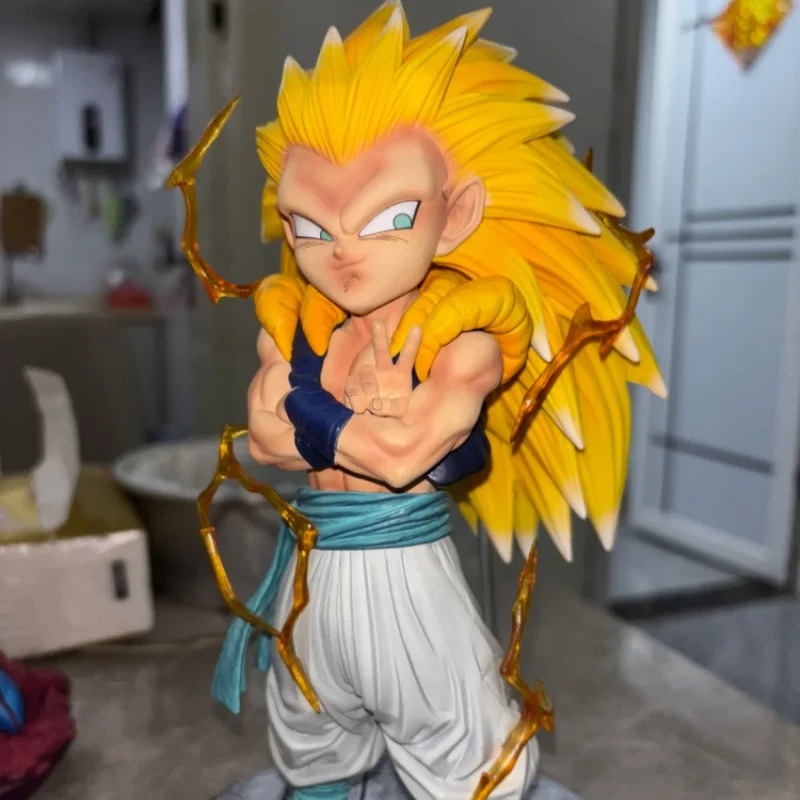 

В наличии 25 см/9,84 дюйма аниме Dragon Ball Z фигурка Super Saiyan 3 Gotenks фигурка Коллекционная модель настольное украшение подарки на день рождения