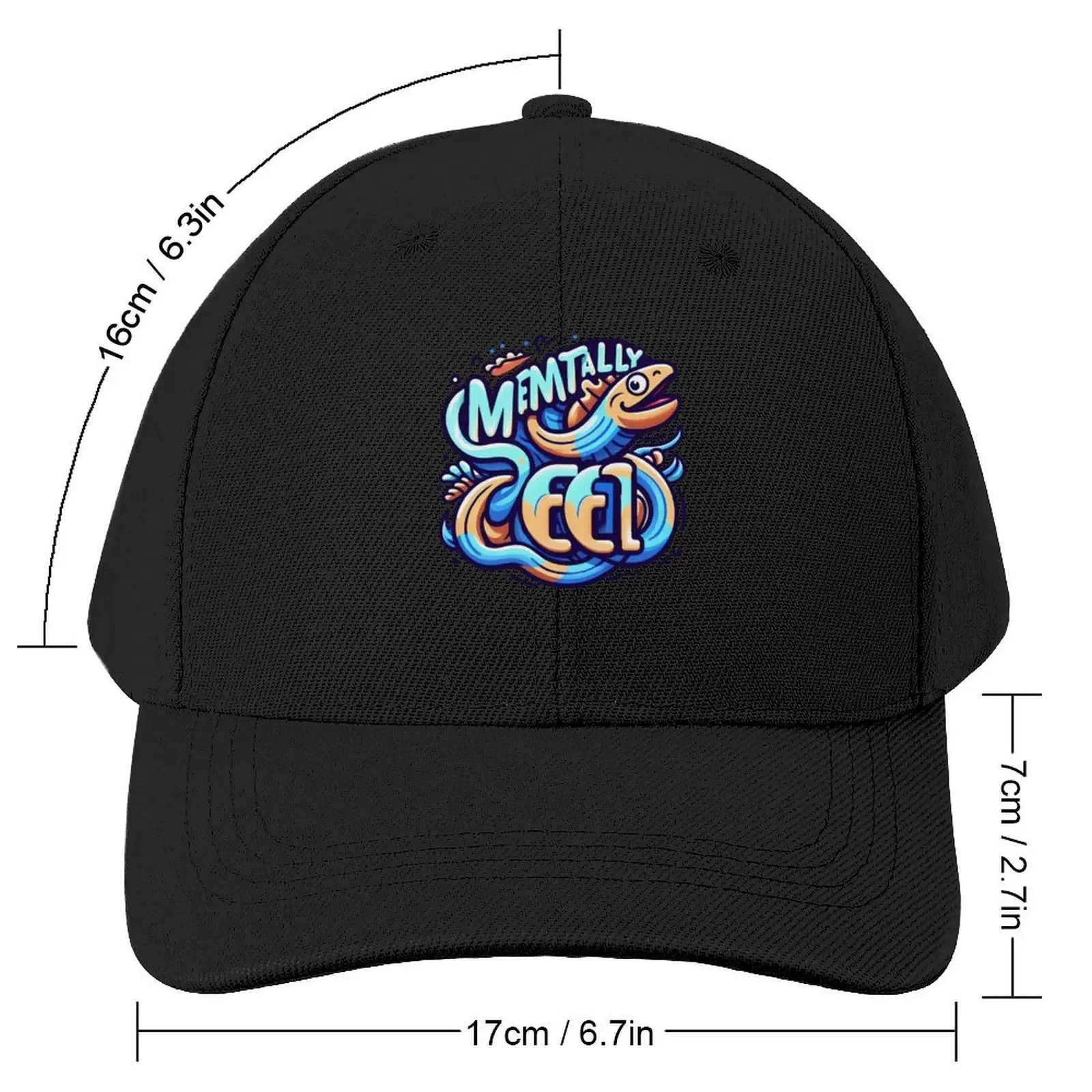 Mentally Eel, typography Baseball Cap Hood Sunhat Golf Wear Mens Hats Women's