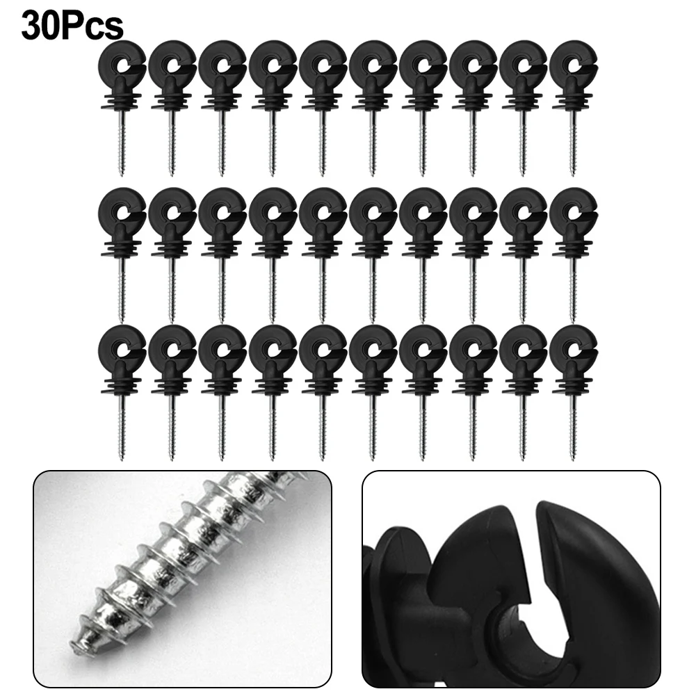 30pcs Garden Fencing Trellis Electric Fence Insulators For Wire Connections Animal Fencing Applications