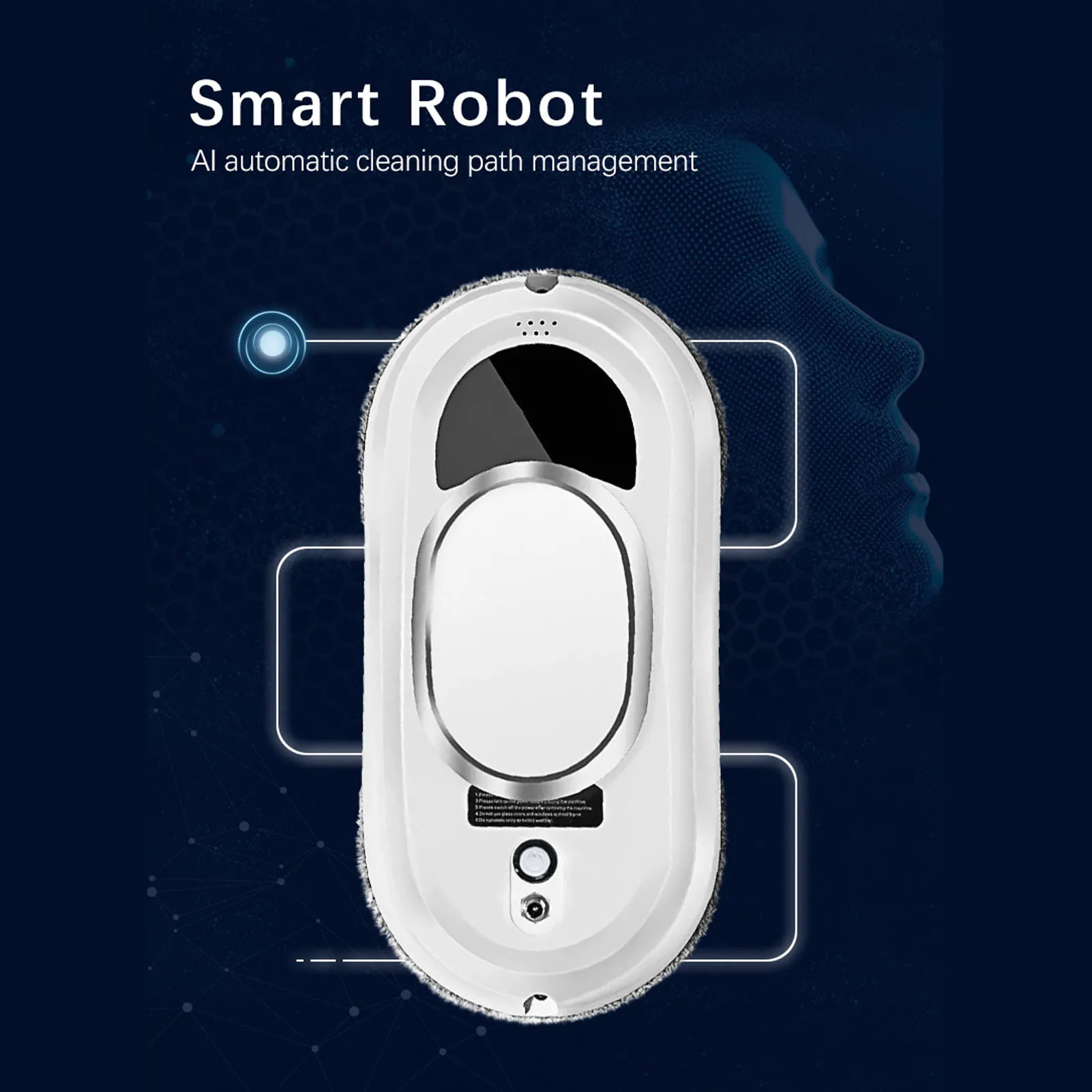 Window Cleaner Robot Automatic Cleaning with Intelligent Path Planning 5600pa Suction Power Remote Control Window Washer