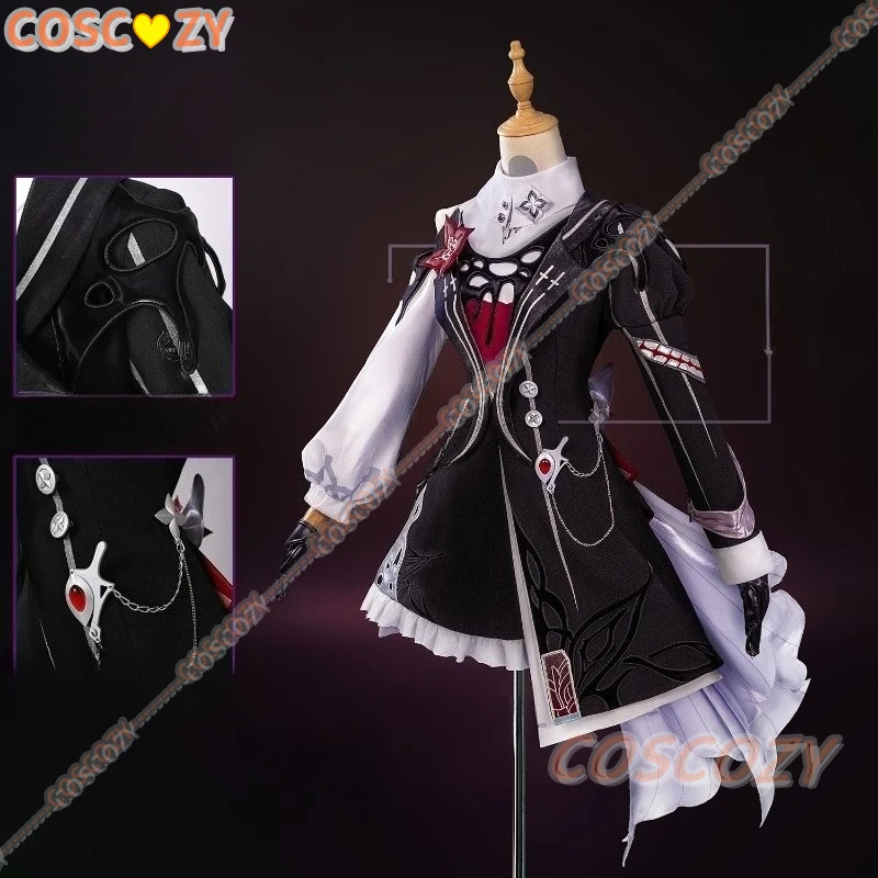 طوال الليل 7 مارس تأثيري حلي شعر مستعار هونكاي ستار السكك الحديدية فستان أغطية الرأس غامض الأجنبي ضيف حفلة الهالوين النساء الفتيات كوس