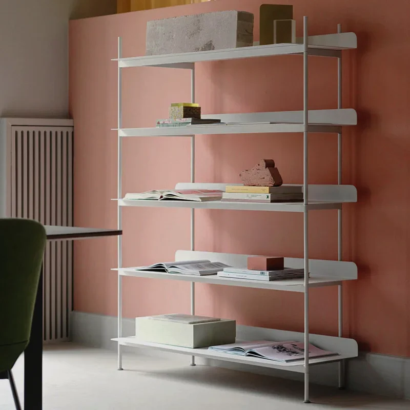 

Nordic light luxury bookshelf floor rack multi-layer wrought iron storage rack office bookcase custom shelf display rack