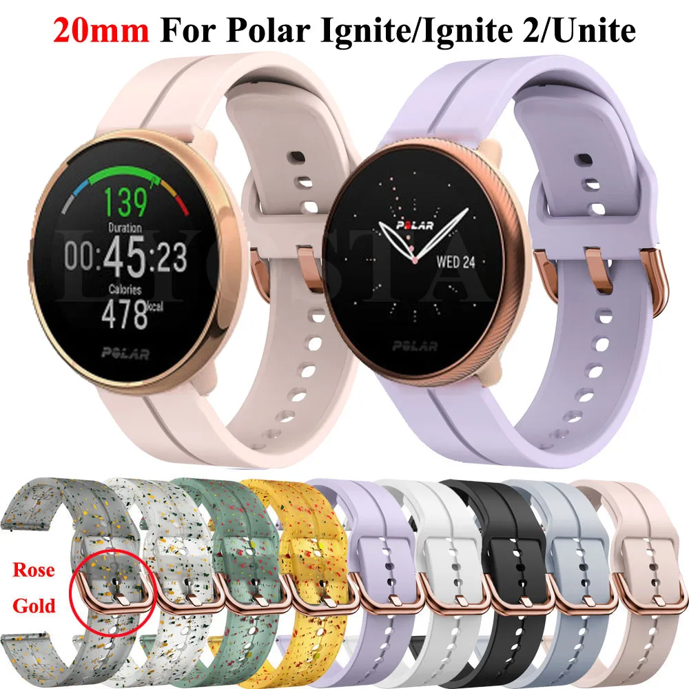 20 مللي متر النساء سيليكون حزام الساعات الذكية ل القطبي Pacer/إشعال 3 إشعال 2 Smartwatch سوار معصمه ل القطبية موحدة Cearro