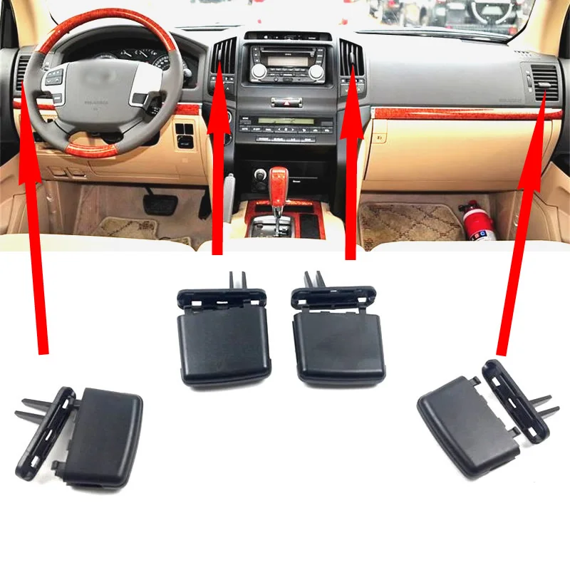 For TOYOTA Land Cruiser LC200 FJ200 2008-2017 Black Air Conditioner Outlet A C Vent Tab Clip Repair Kit