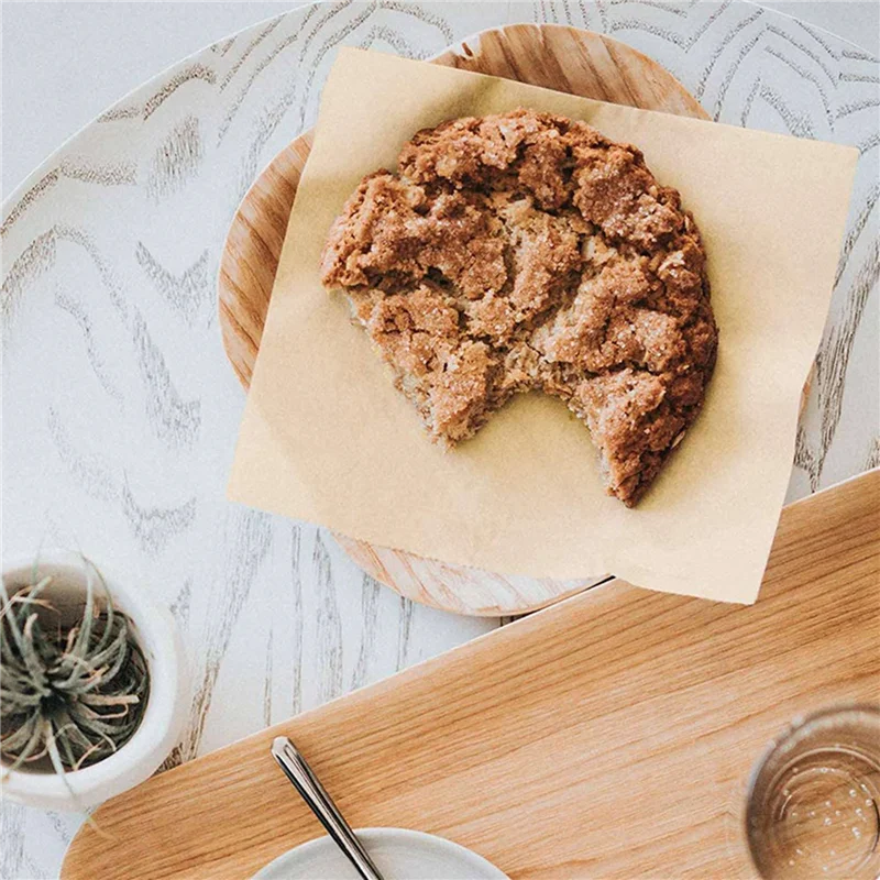 

N04R 4000 шт. неотбеленные пергаментные бумажные формы для выпечки, 4X4 дюйма, предварительно вырезанный пергамент для выпечки с антипригарным покрытием, идеально подходит для упаковки