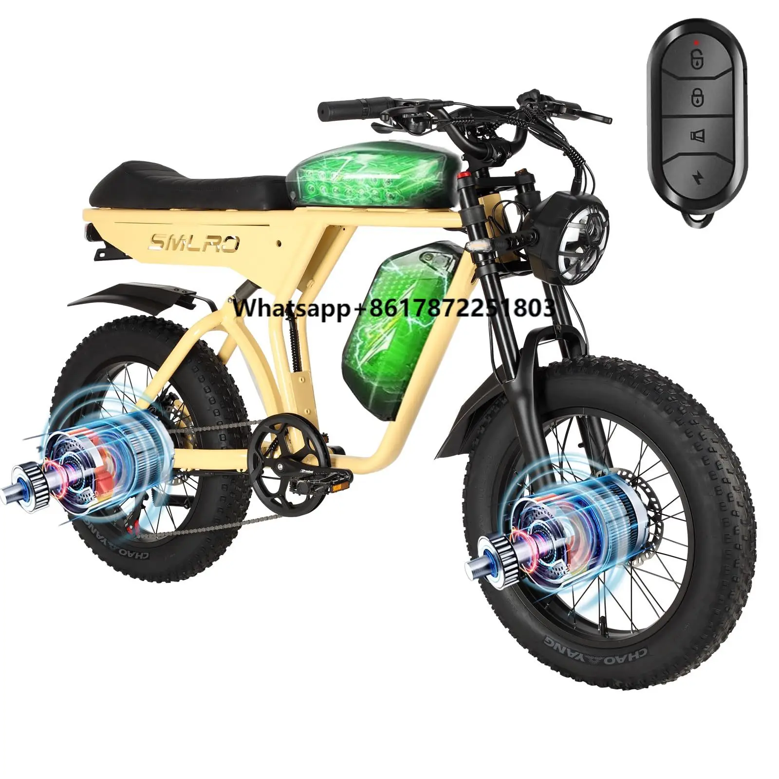 

US Stock SMLRO 2000W SU8 Electric Bicycle 48V 39.9Ah 20 Inch Folding Fat Tire Ebike Snow Electronic Mountain Bike