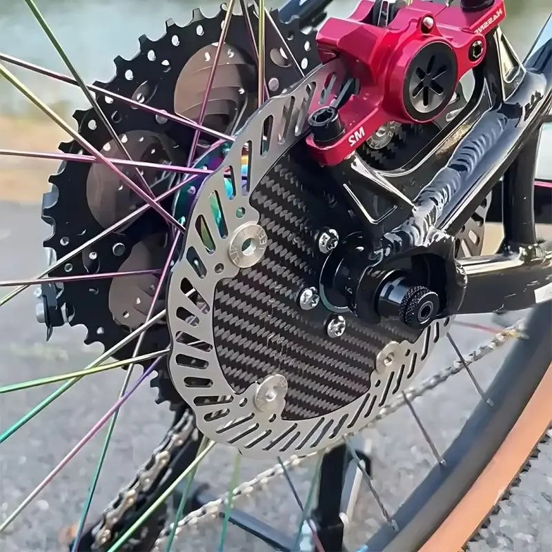 

140mm medium-lock type carbon fiber bicycle brake disc, cycling accessories