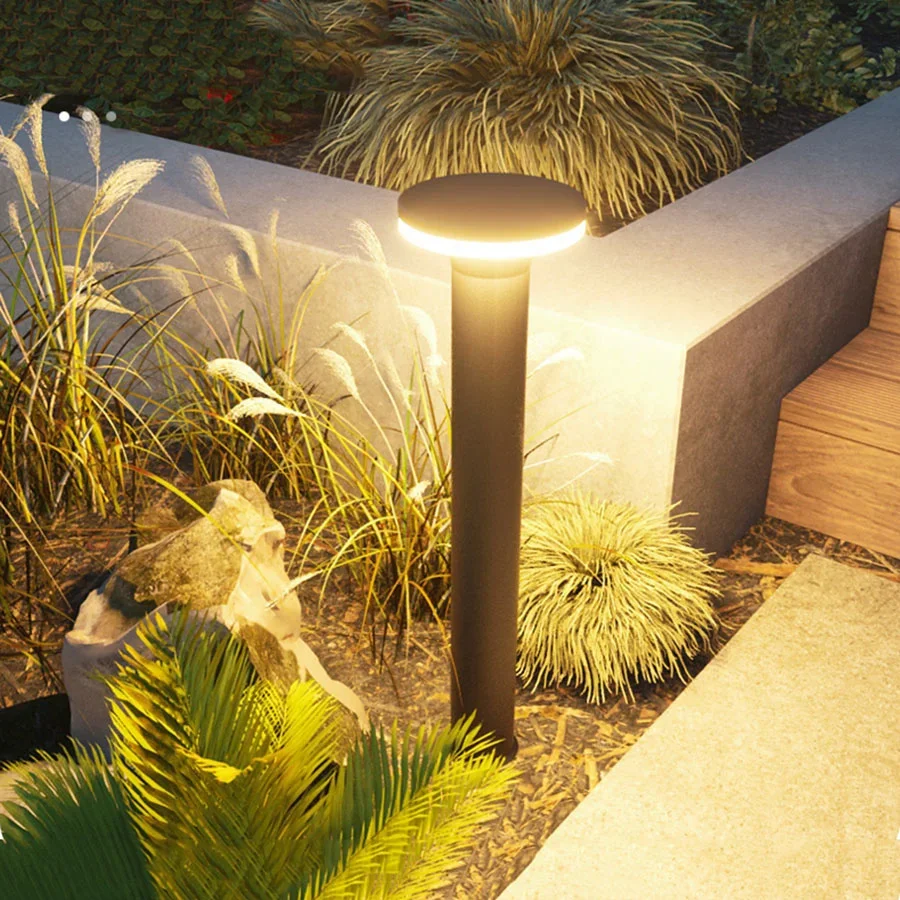 60CM Aluminum Mushroom Landscape Lawn Light Outdoor Pathway Light Modern Patio Driveway Bollards Light Grass Lawn Lamp