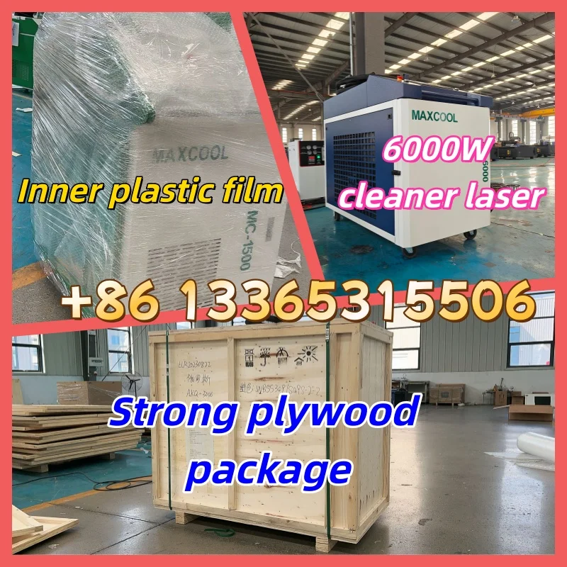 Car Paint Removing Engine Parts Rust Cleaning Lazer Machine 6000w 6kw Raycus Max Continuous Laser Cleaner for Metal