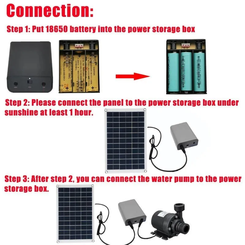 12V 30W Solar Powered Water Pump Kit Submersible Solar Water Pump for Garden Pond Aquarium Pool Fountain