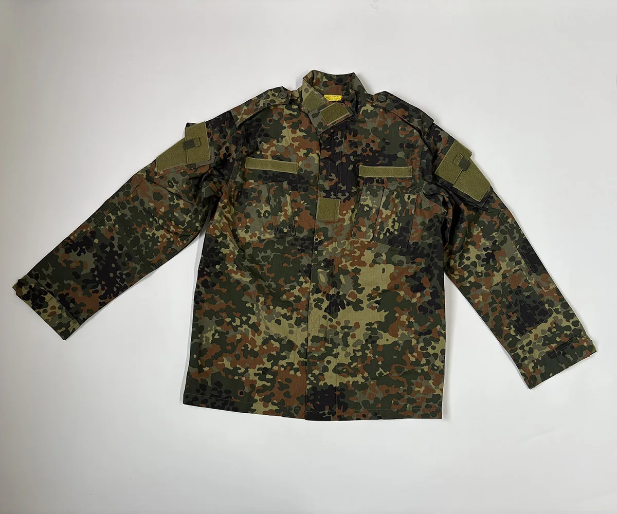 Deutschland Camouflage Dschungel Trainingsuniform ACU Feldanzug Flecktarn Dschungel Spot Set für Männer, Feldtraining Anzug Kampf ACU Set – Detail 6