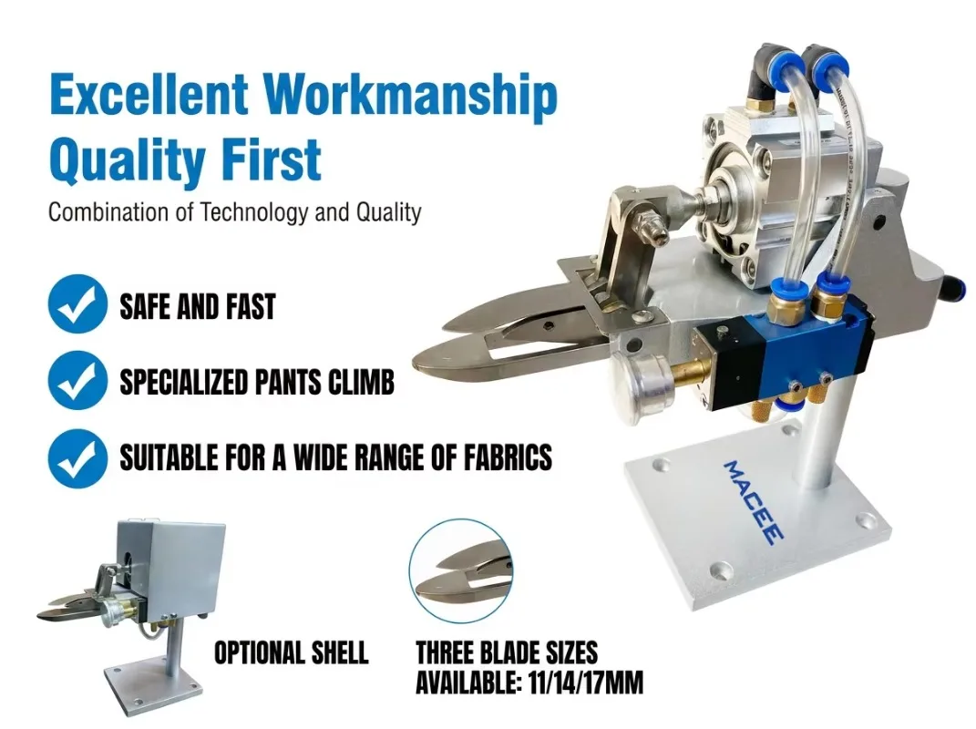 MC100 Pneumatic Curved Blade   For Pant Belt Loop Cutting Garment Industry