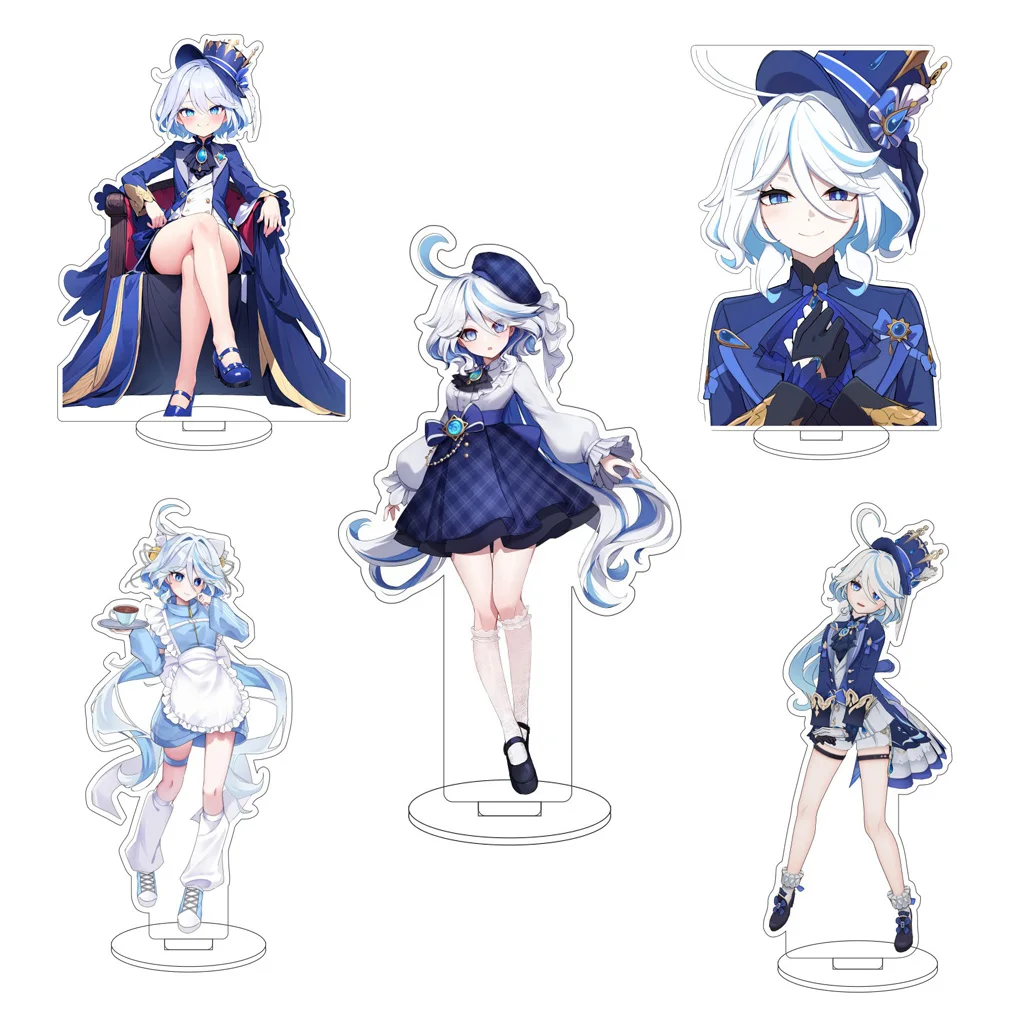 

16CM Anime Genshin Impact Furina de Fontaine Aether Cos Acrylic Figure Ornaments Desk Exquisite Decor Cute Gifts