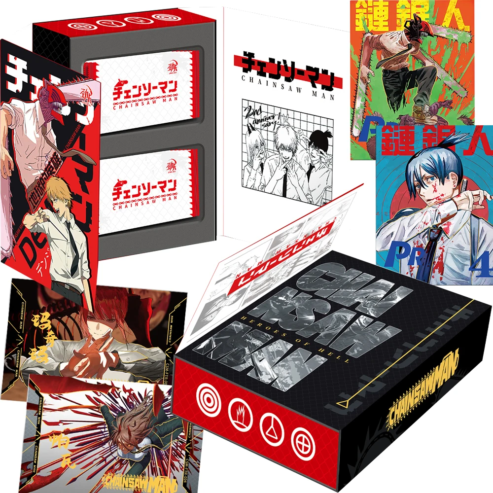 Populaire Anime Chainsaw Man Collectiekaarten Prachtige karakters Hot Blooded Cool Battle Cards Jongens Meisjes Favoriete geschenken Speelgoed