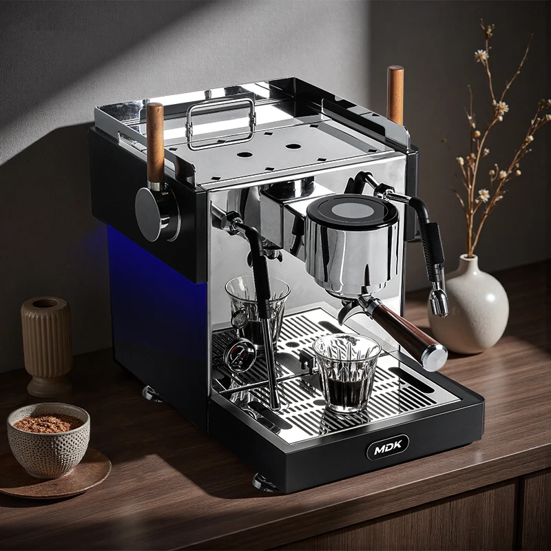 MDK Commercial Stainless Steel Espresso Machine MC-11T E61 Programmable All-in-One Electric Grouphead French Support Hotels Cars